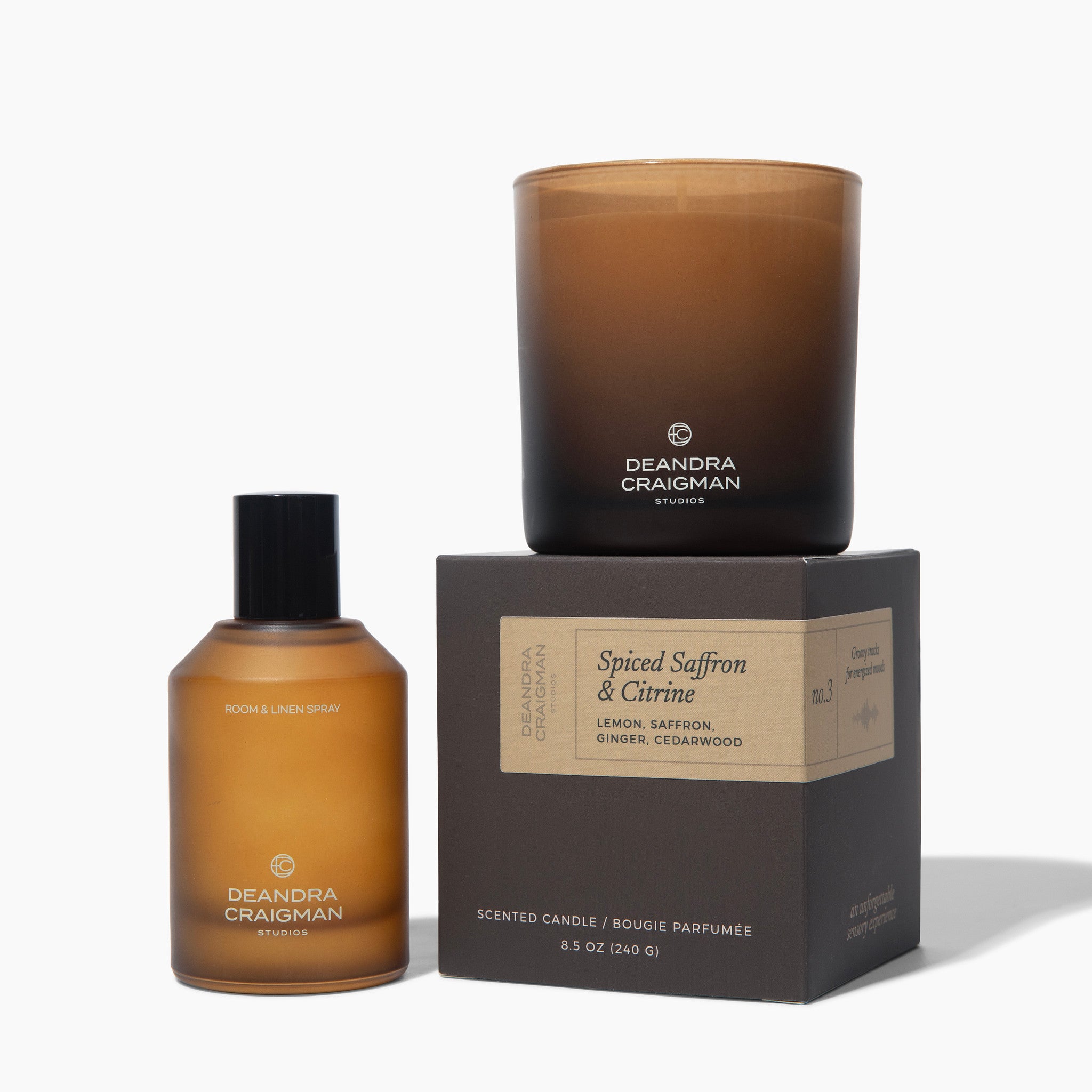 Spiced Saffron & Citrine Candle & Room Spray